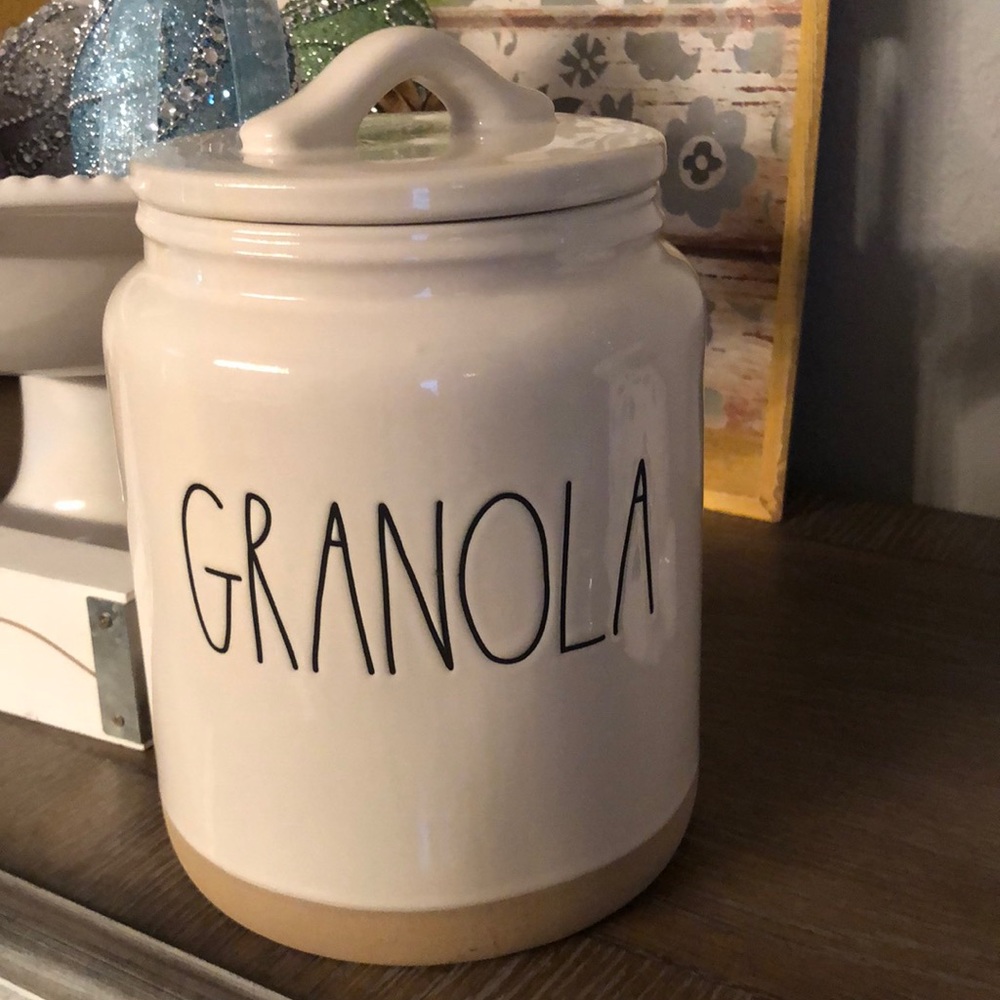 Granola Rae Dunn Jar with lid